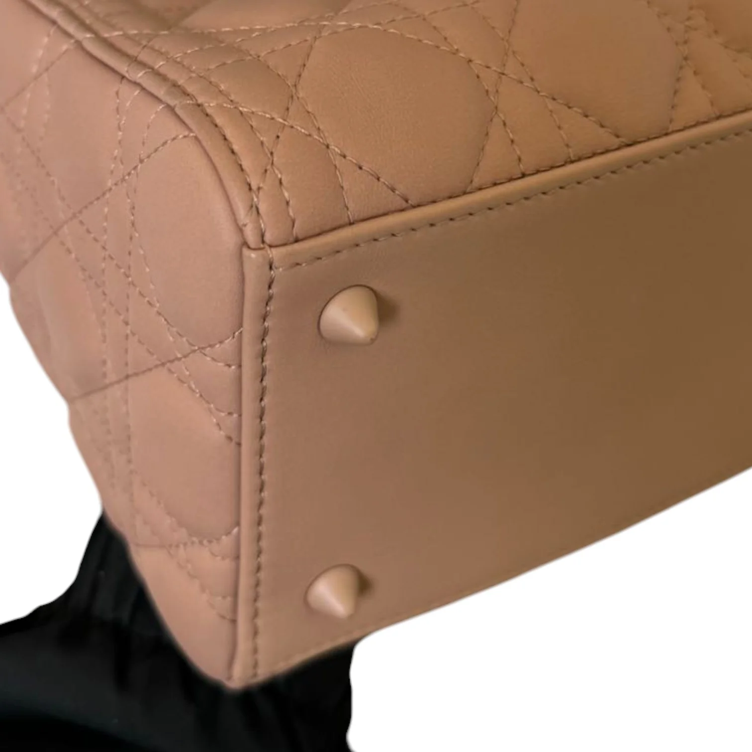 Lady Dior Medium Ultra Matte Calfskin Cannage Beige - Image 9