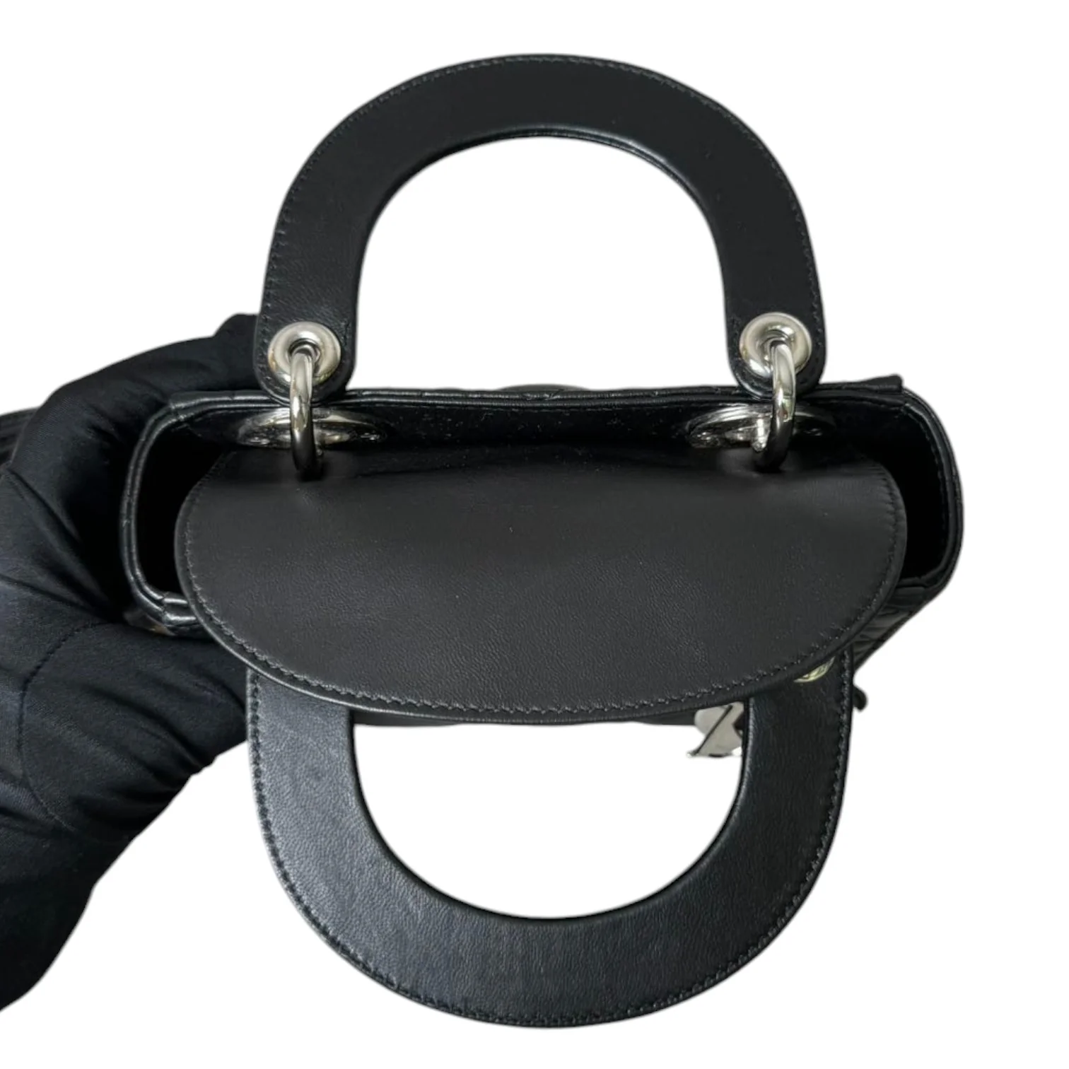 Lady Dior Mini Lambskin Quilted Black SHW - Image 18