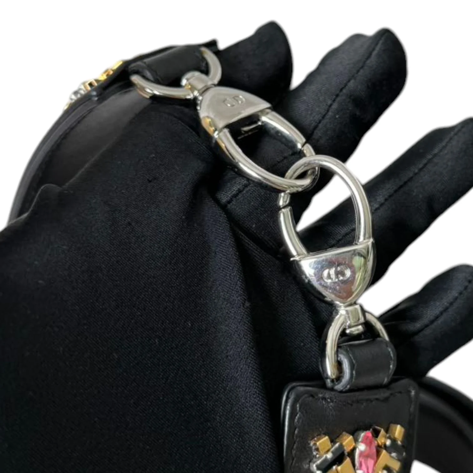 Lady Dior Mini Lambskin Quilted Black SHW - Image 22