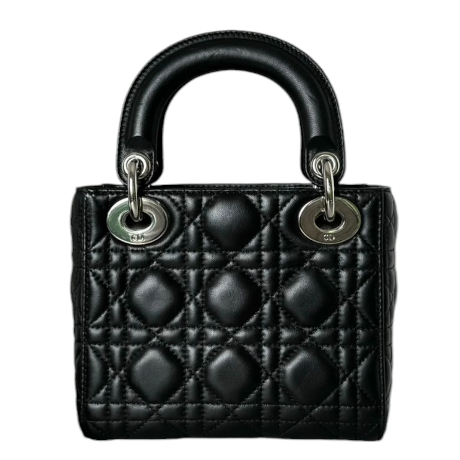Lady Dior Mini Lambskin Quilted Black SHW - Image 3