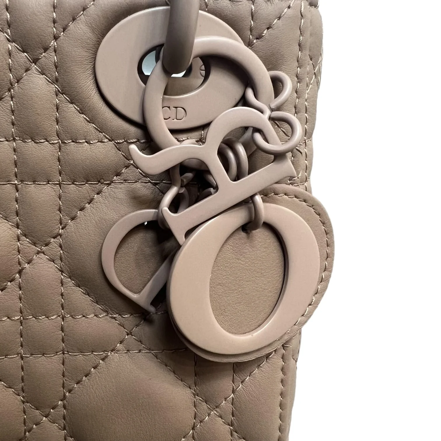 Lady Dior Mini Ultra Matte Calfskin Beige - Image 8