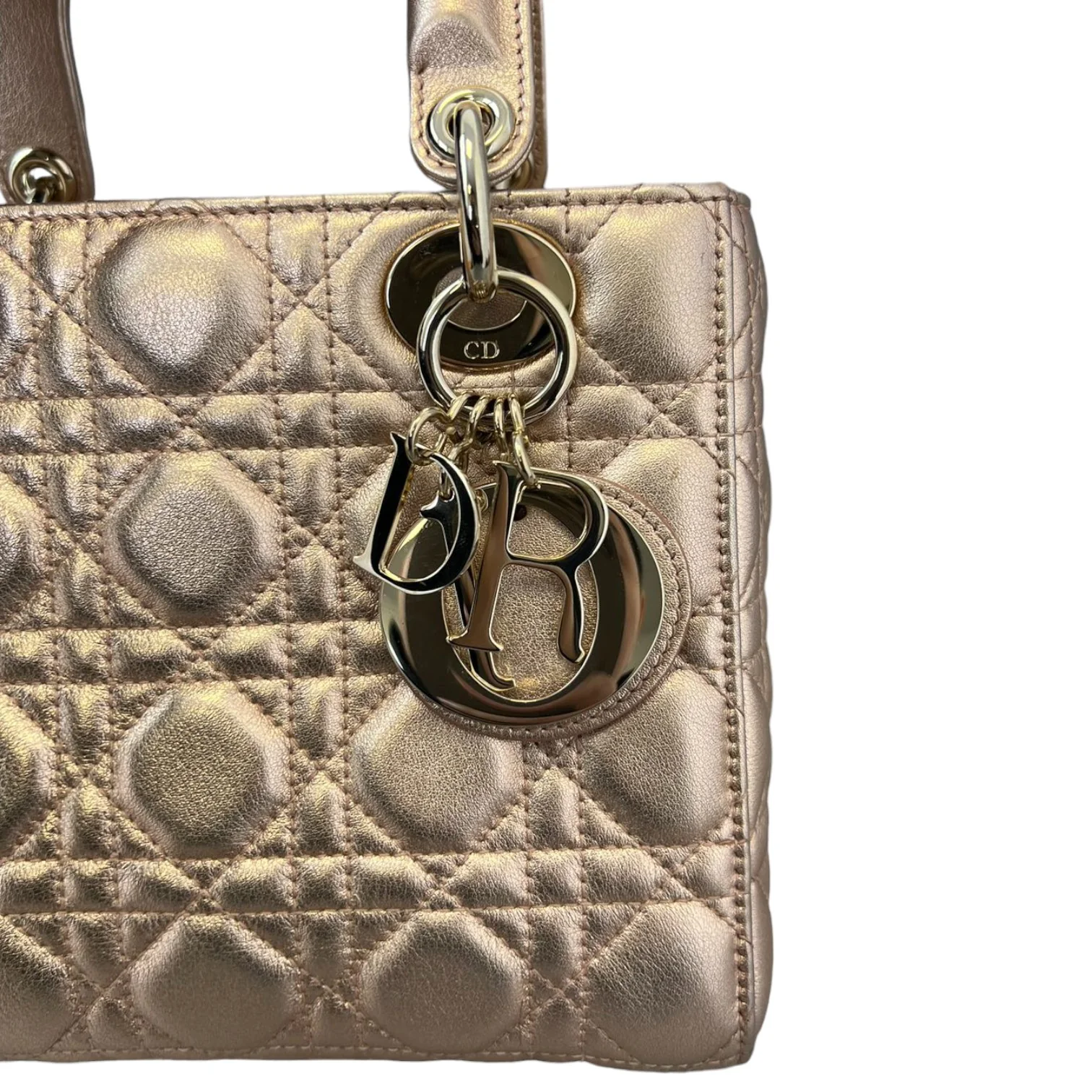 Lady Dior Small Lambskin Cannage Gold GHW - Image 10