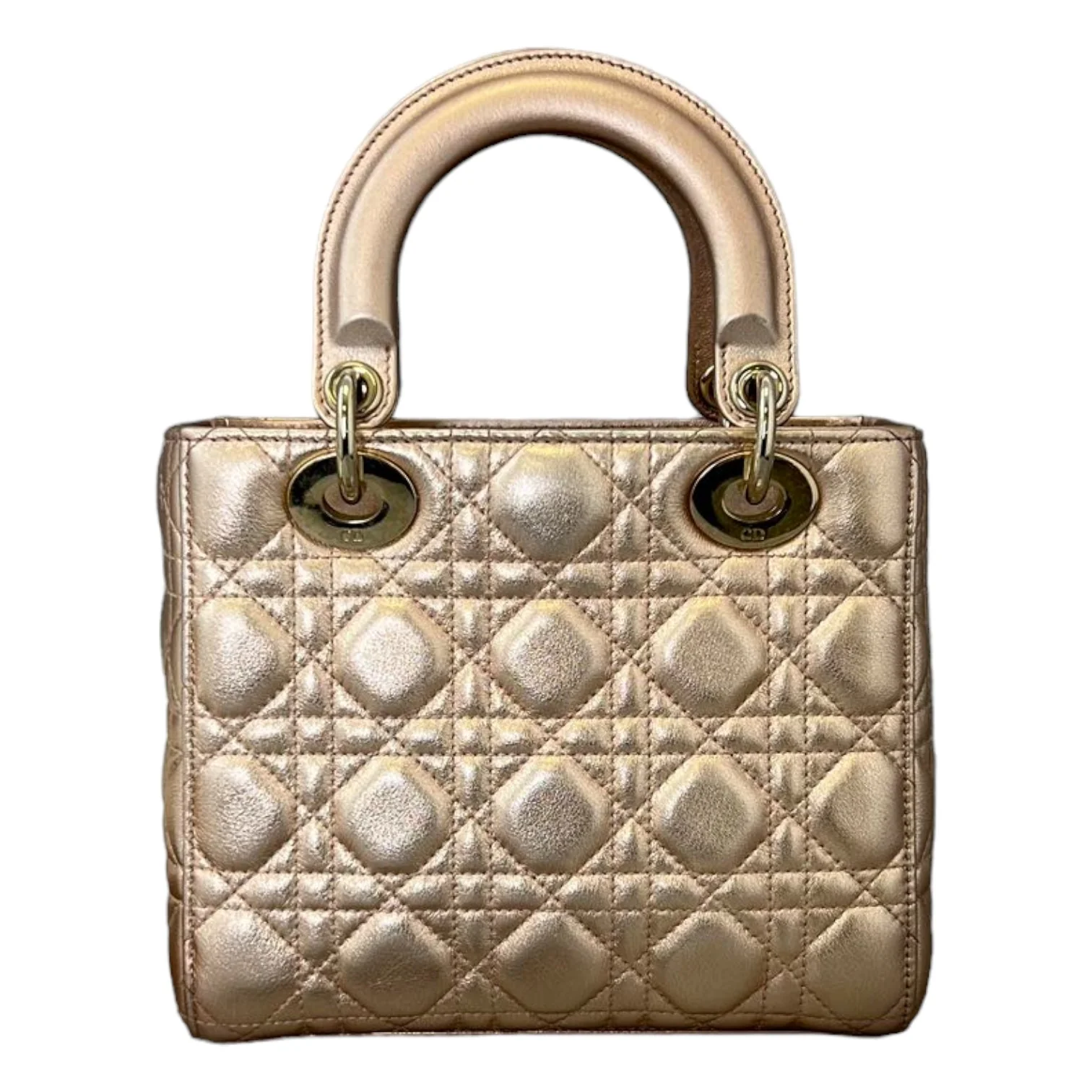 Lady Dior Small Lambskin Cannage Gold GHW - Image 2