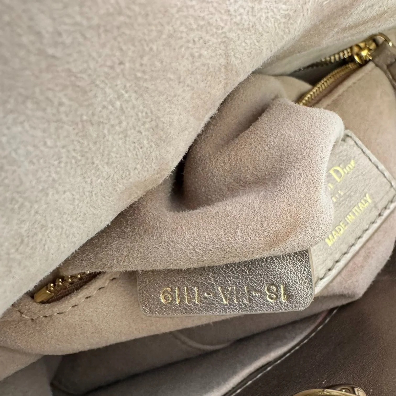 Lady Dior Small Lambskin Metallic Rose Gold GHW - Image 24