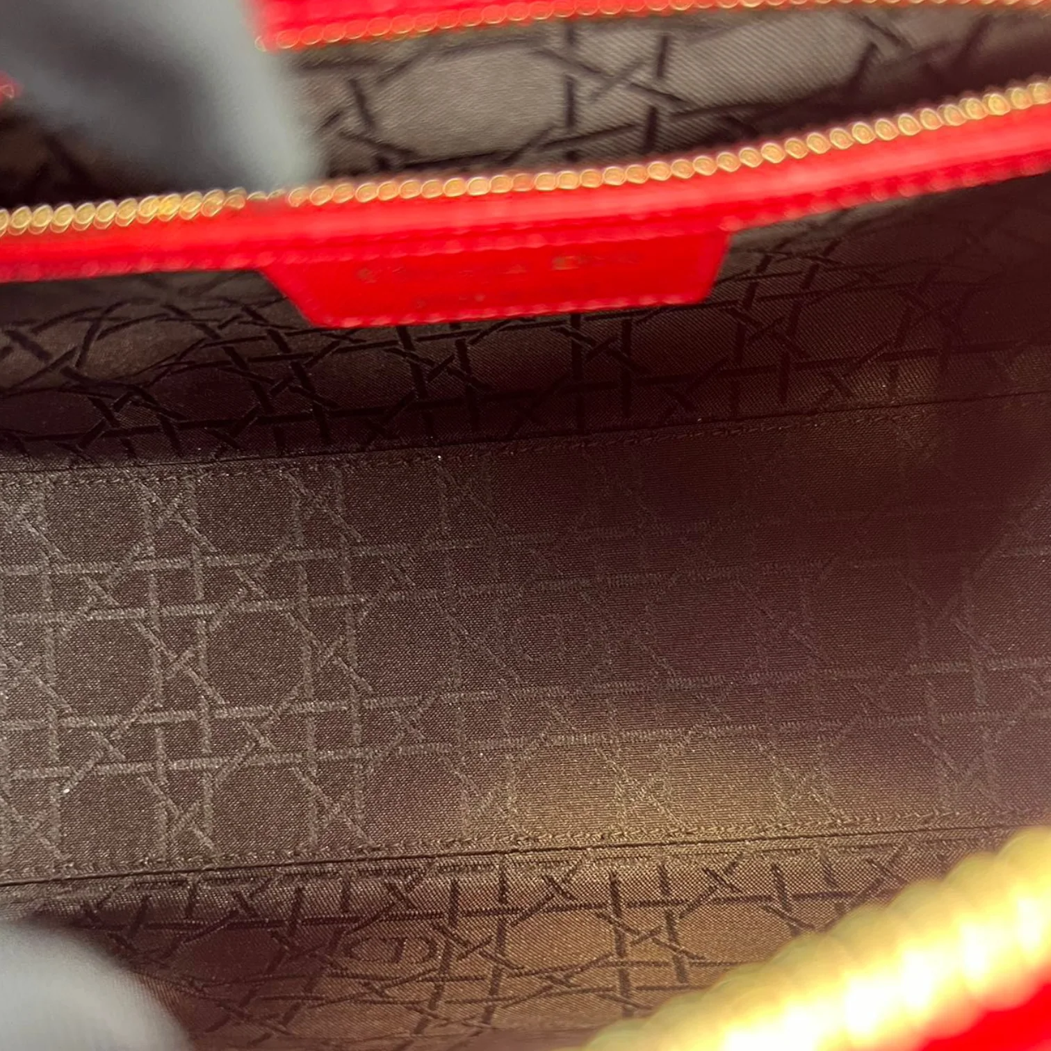 Lambskin Cannage Medium Lady Dior Red GHW - Image 21
