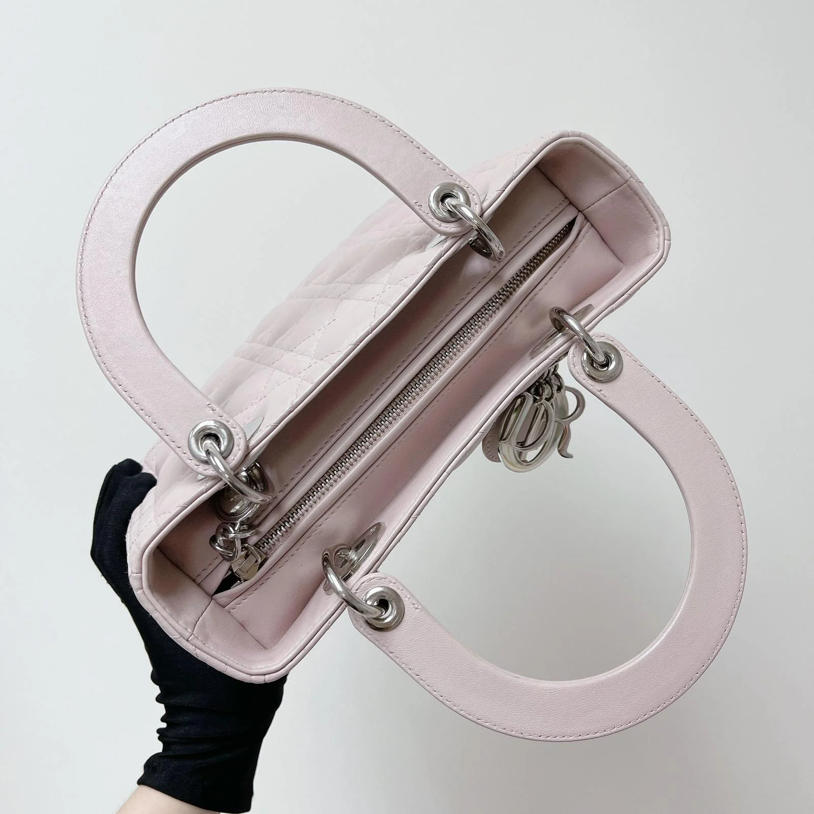 Lady Dior Medium Lambskin Pink SHW - Image 15