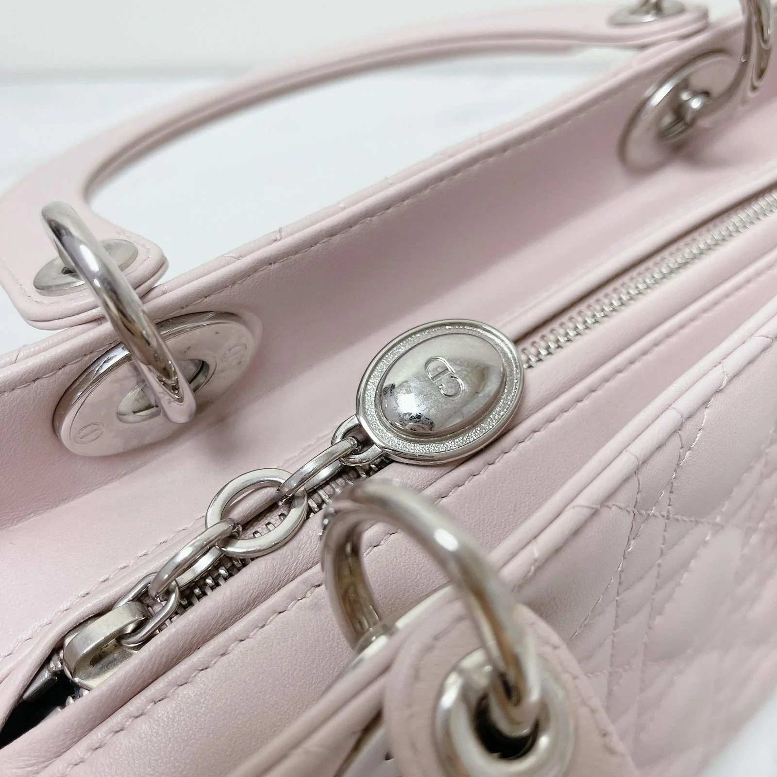 Lady Dior Medium Lambskin Pink SHW - Image 20