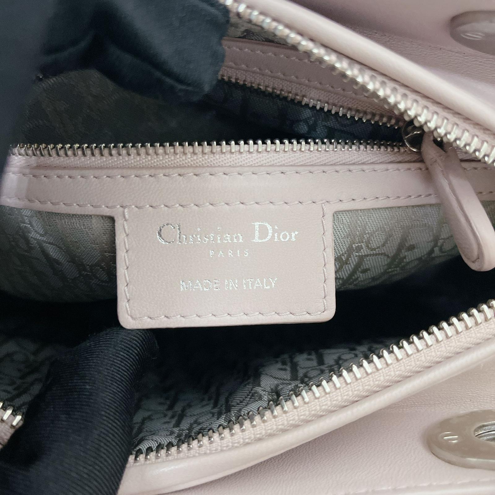 Lady Dior Medium Lambskin Pink SHW - Image 26