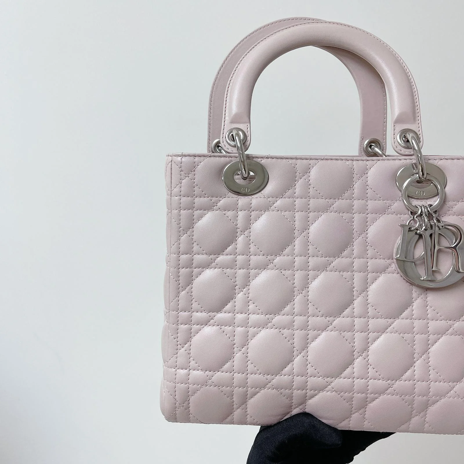 Lady Dior Medium Lambskin Pink SHW - Image 4