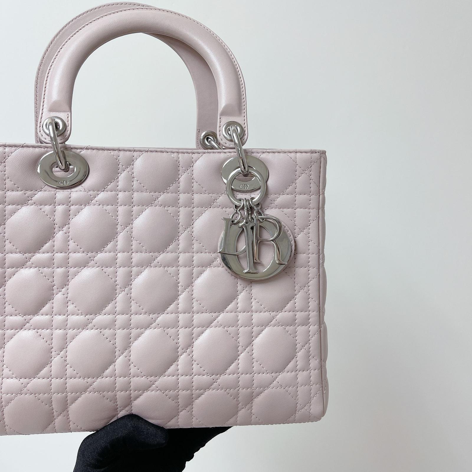 Lady Dior Medium Lambskin Pink SHW - Image 5
