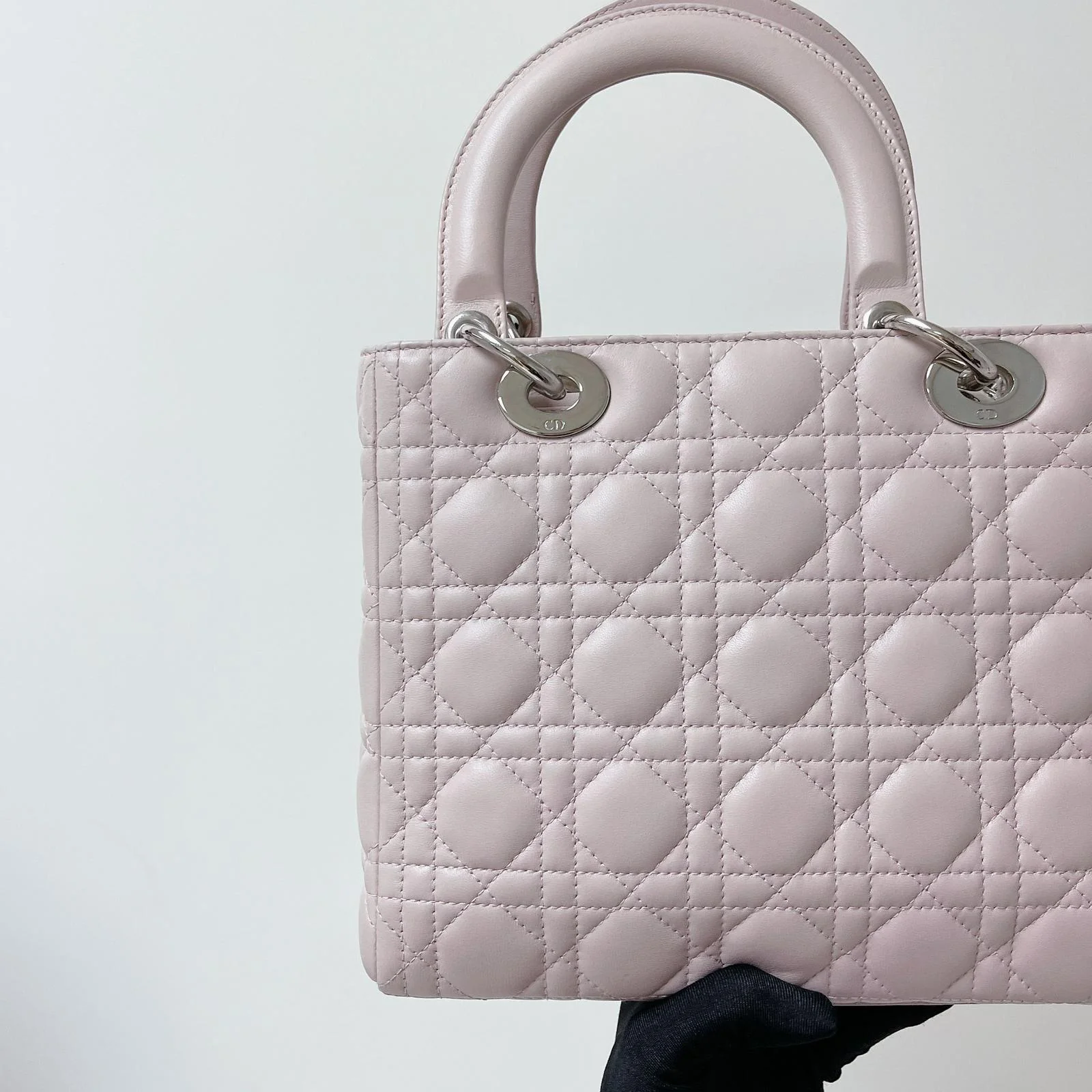 Lady Dior Medium Lambskin Pink SHW - Image 6