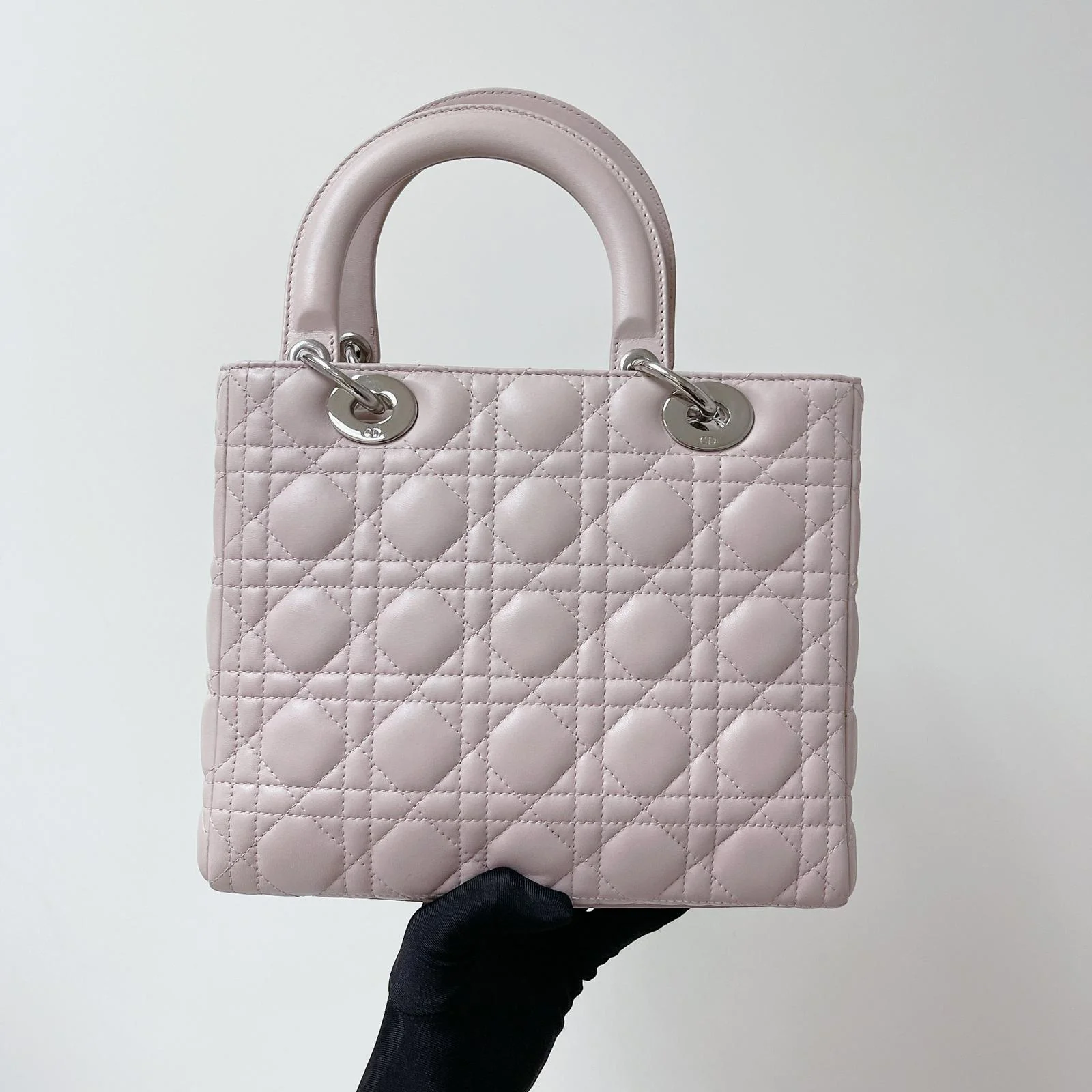 Lady Dior Medium Lambskin Pink SHW - Image 8