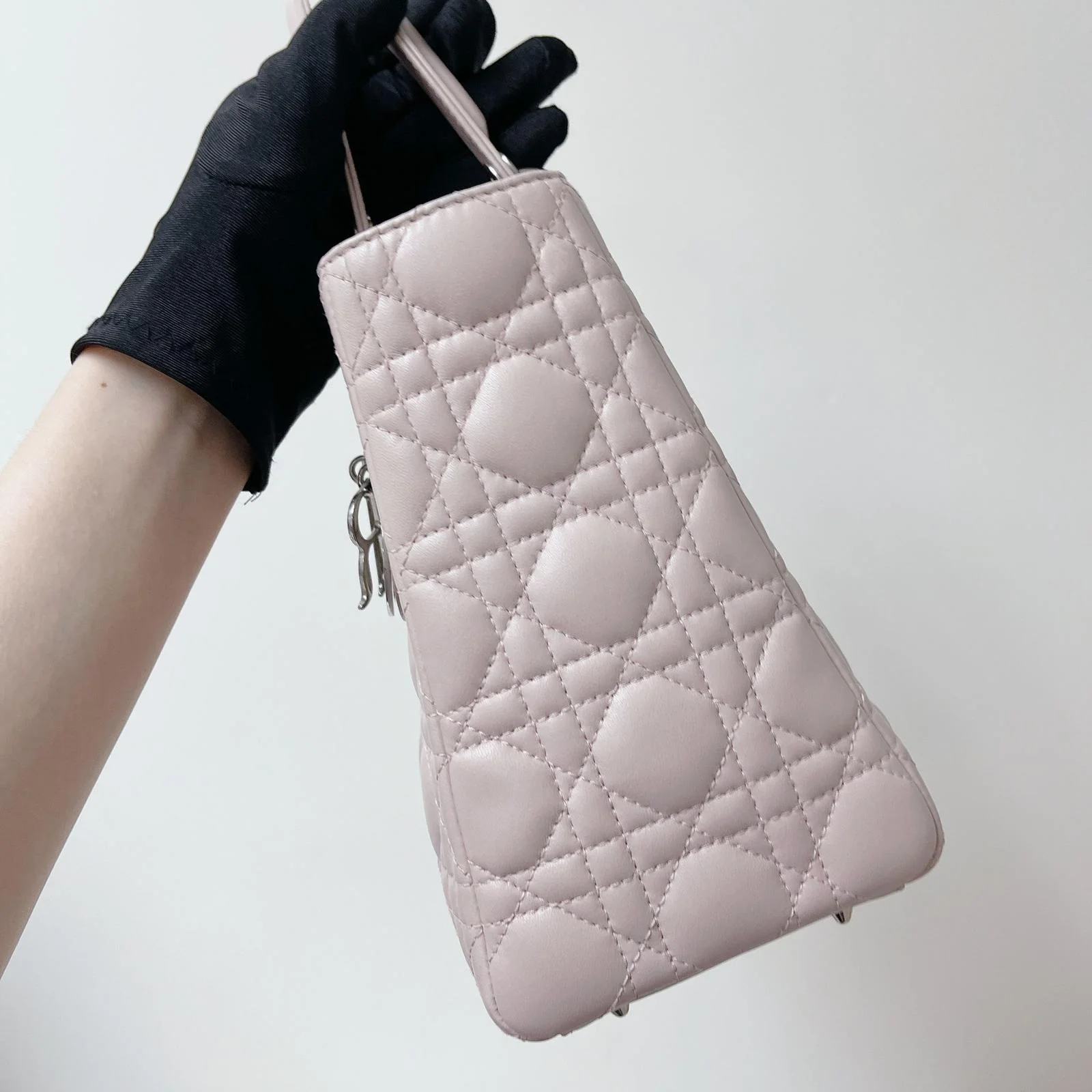 Lady Dior Medium Lambskin Pink SHW - Image 9