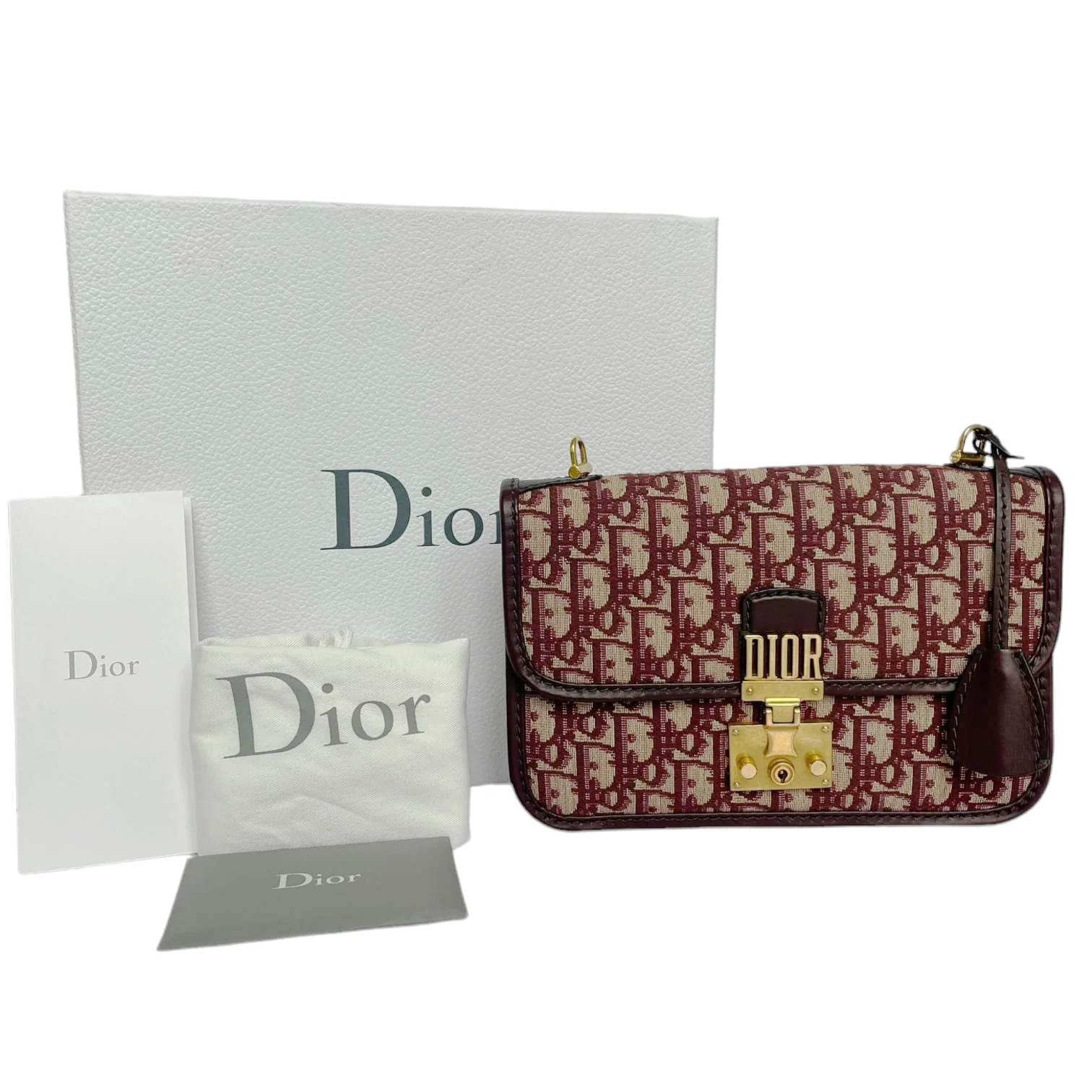 Medium Dioraddict Flap Bag Oblique Canvas Red GHW - Image 2
