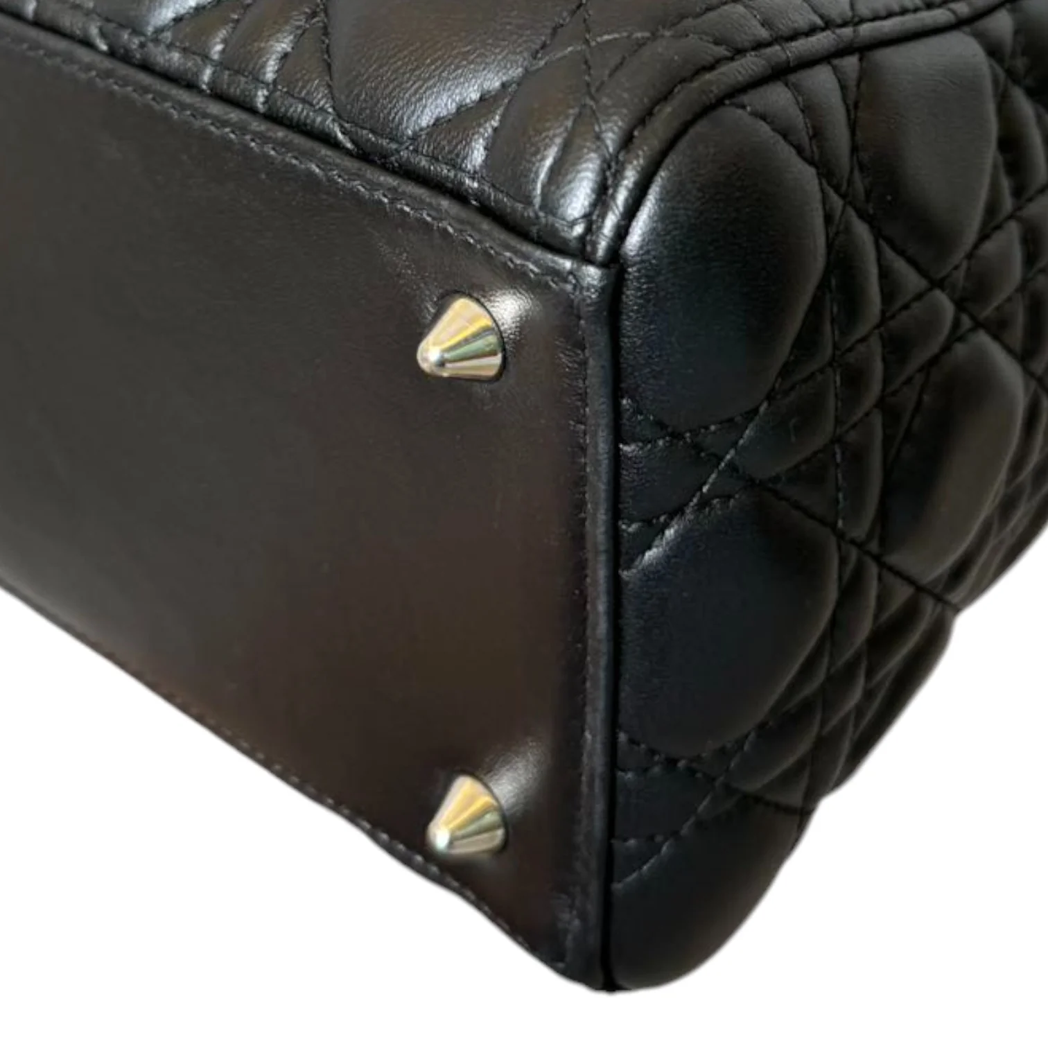Medium Lady Dior Lambskin Cannage Black SHW - Image 8