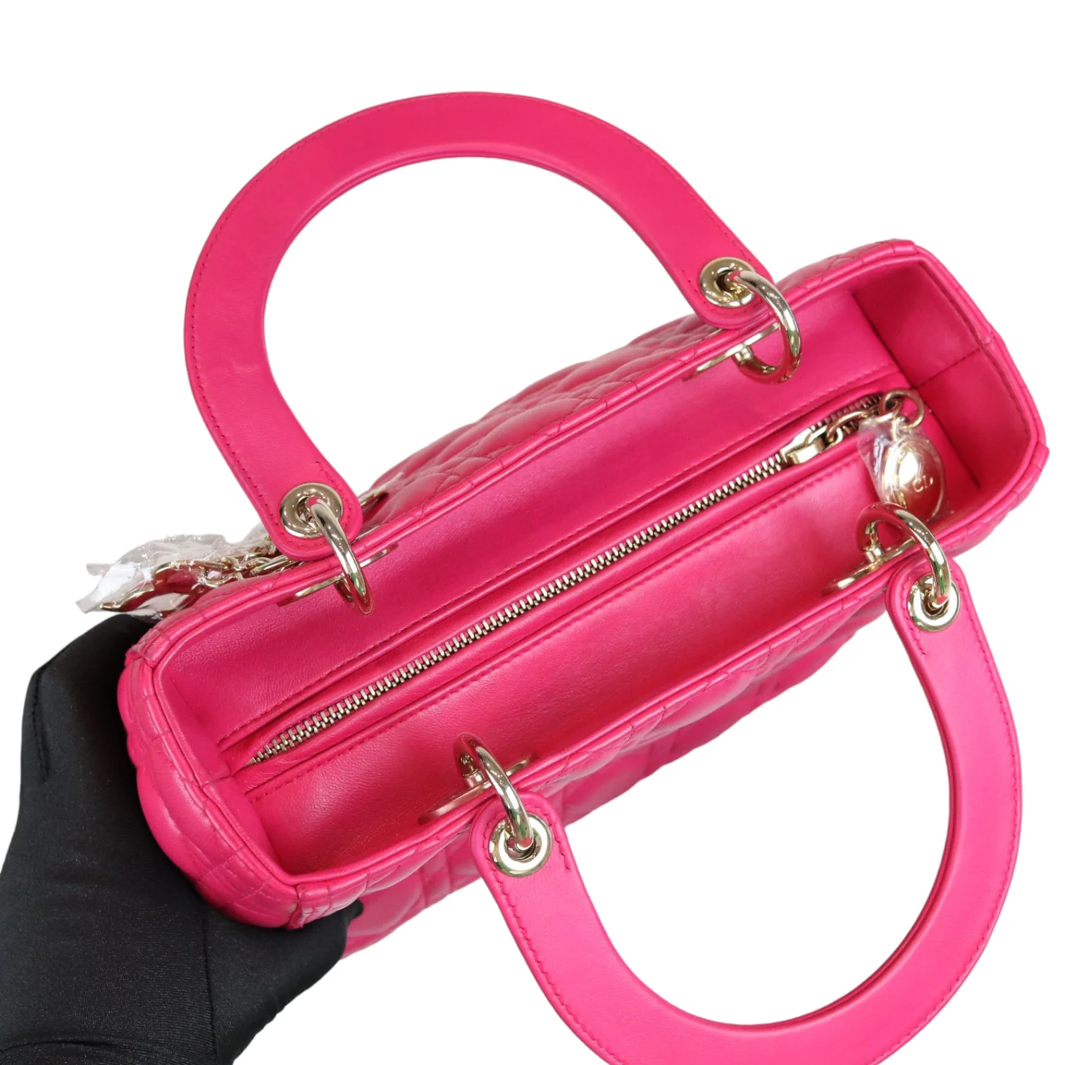 Medium Lady Dior Lambskin Pink GHW - Image 12