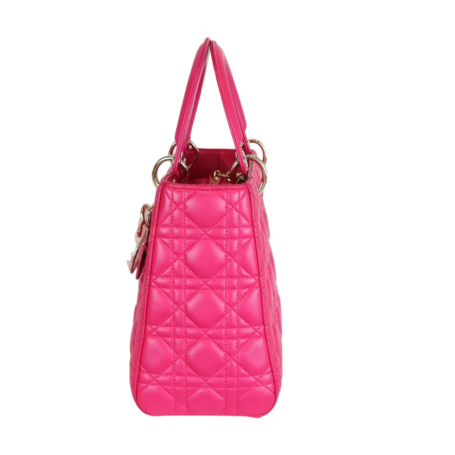 Medium Lady Dior Lambskin Pink GHW - Image 4