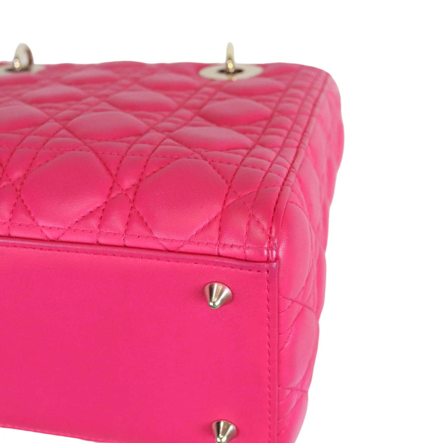 Medium Lady Dior Lambskin Pink GHW - Image 9