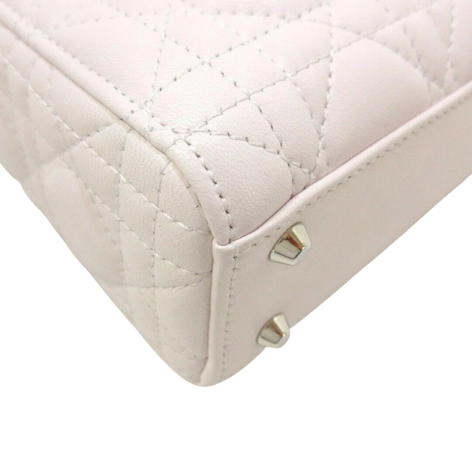 Mini Lady Dior Lambskin Bag Pale Pink - Image 6