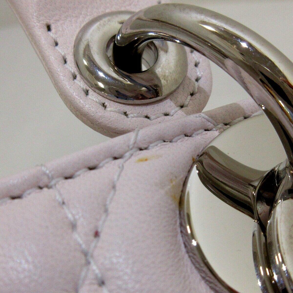 Mini Lady Dior Lambskin Bag Pale Pink - Image 7