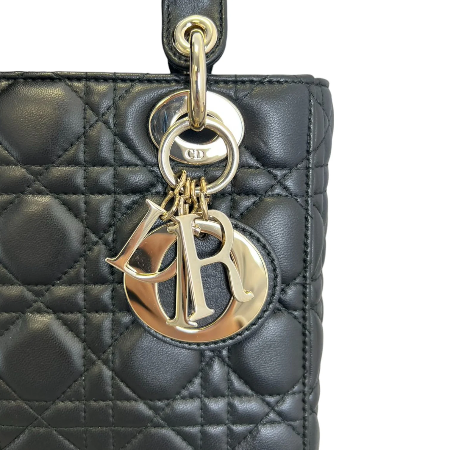 My ABCDior Lady Dior Lambskin Cannage Black GHW - Image 10