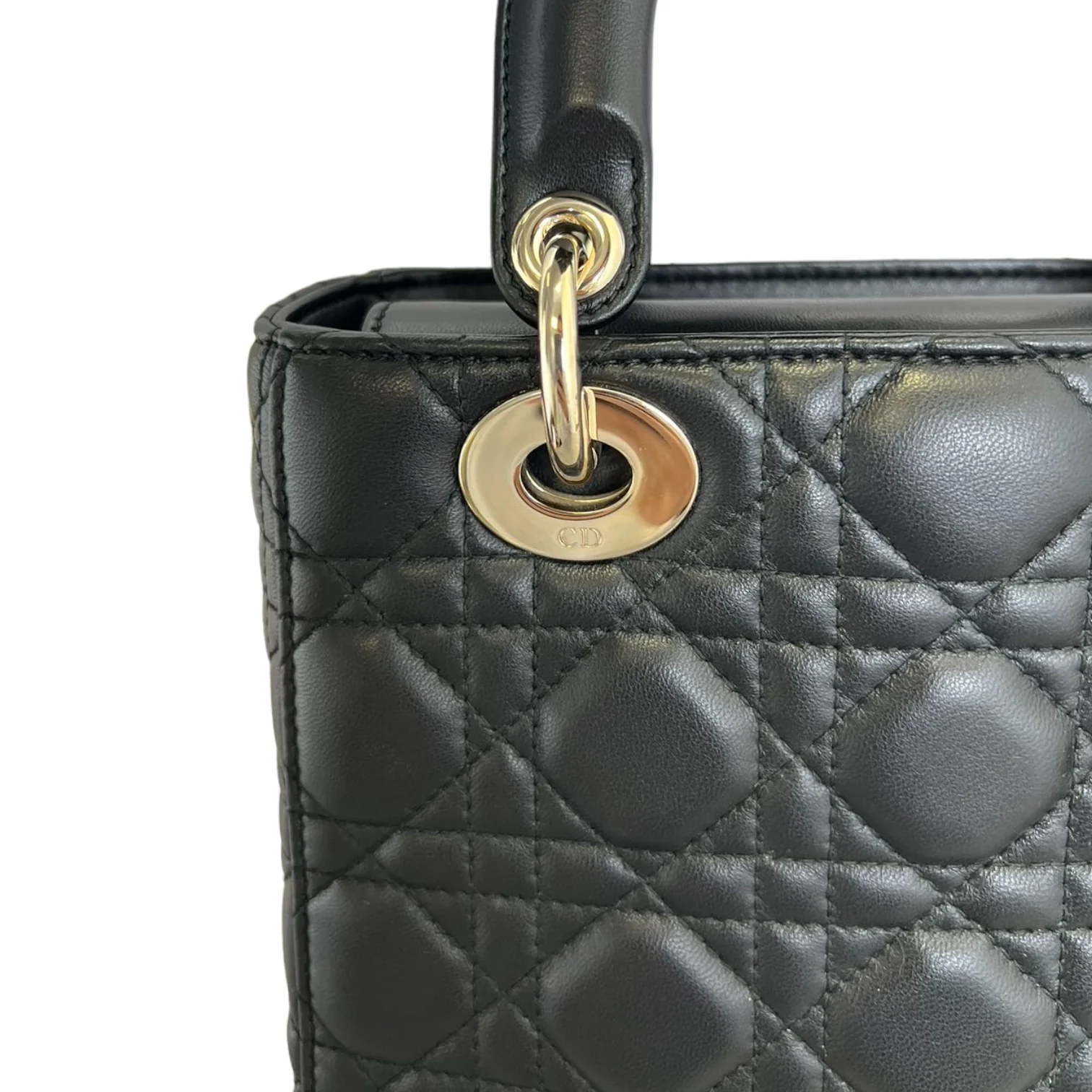 My ABCDior Lady Dior Lambskin Cannage Black GHW - Image 11