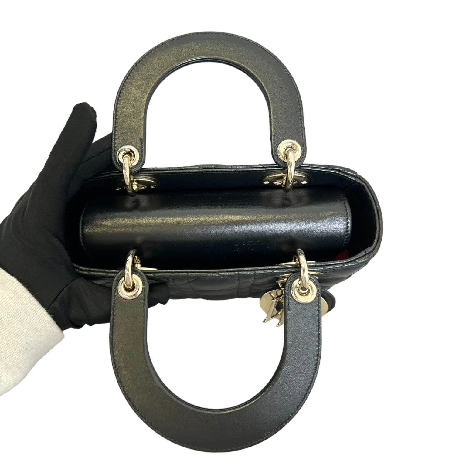 My ABCDior Lady Dior Lambskin Cannage Black GHW - Image 14