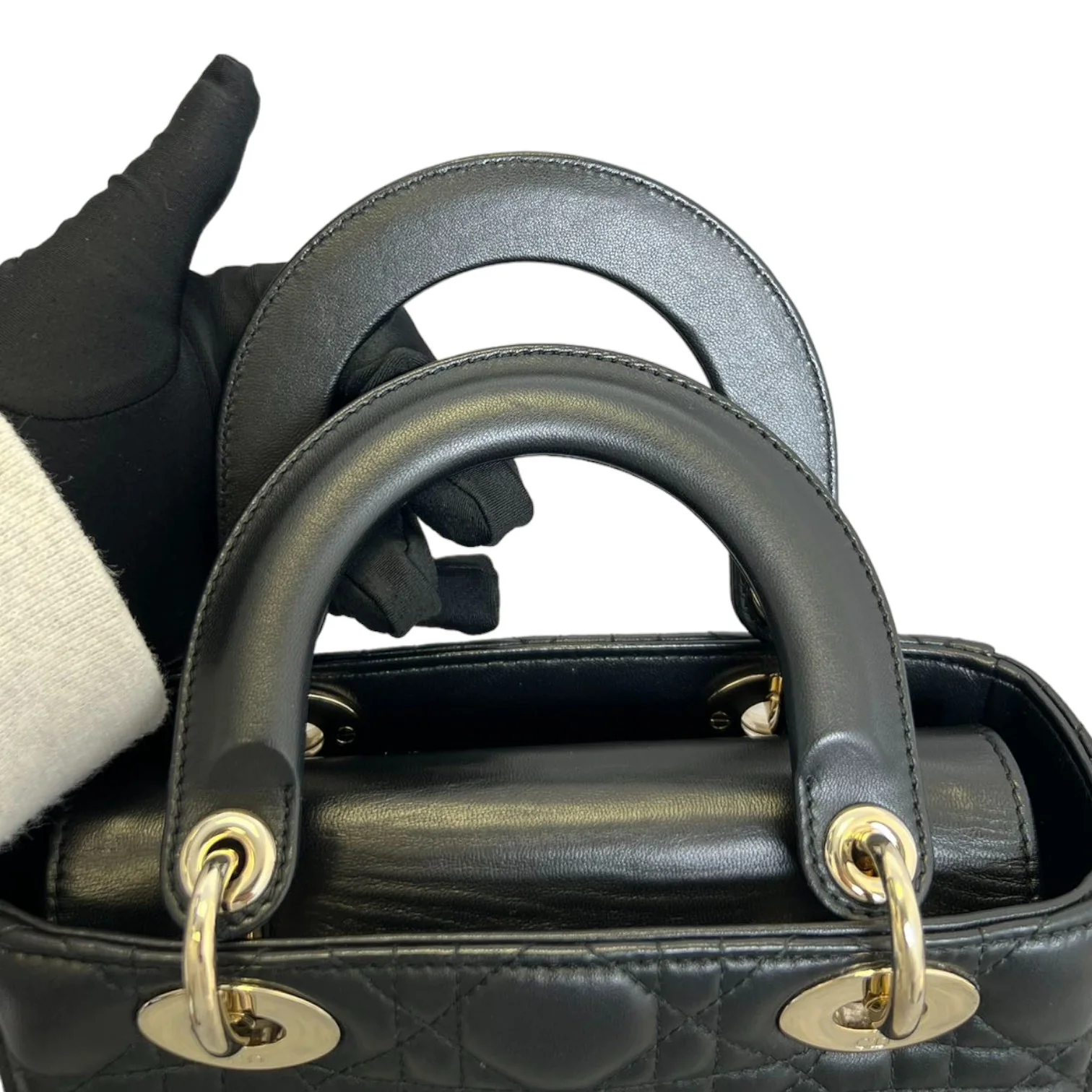 My ABCDior Lady Dior Lambskin Cannage Black GHW - Image 16