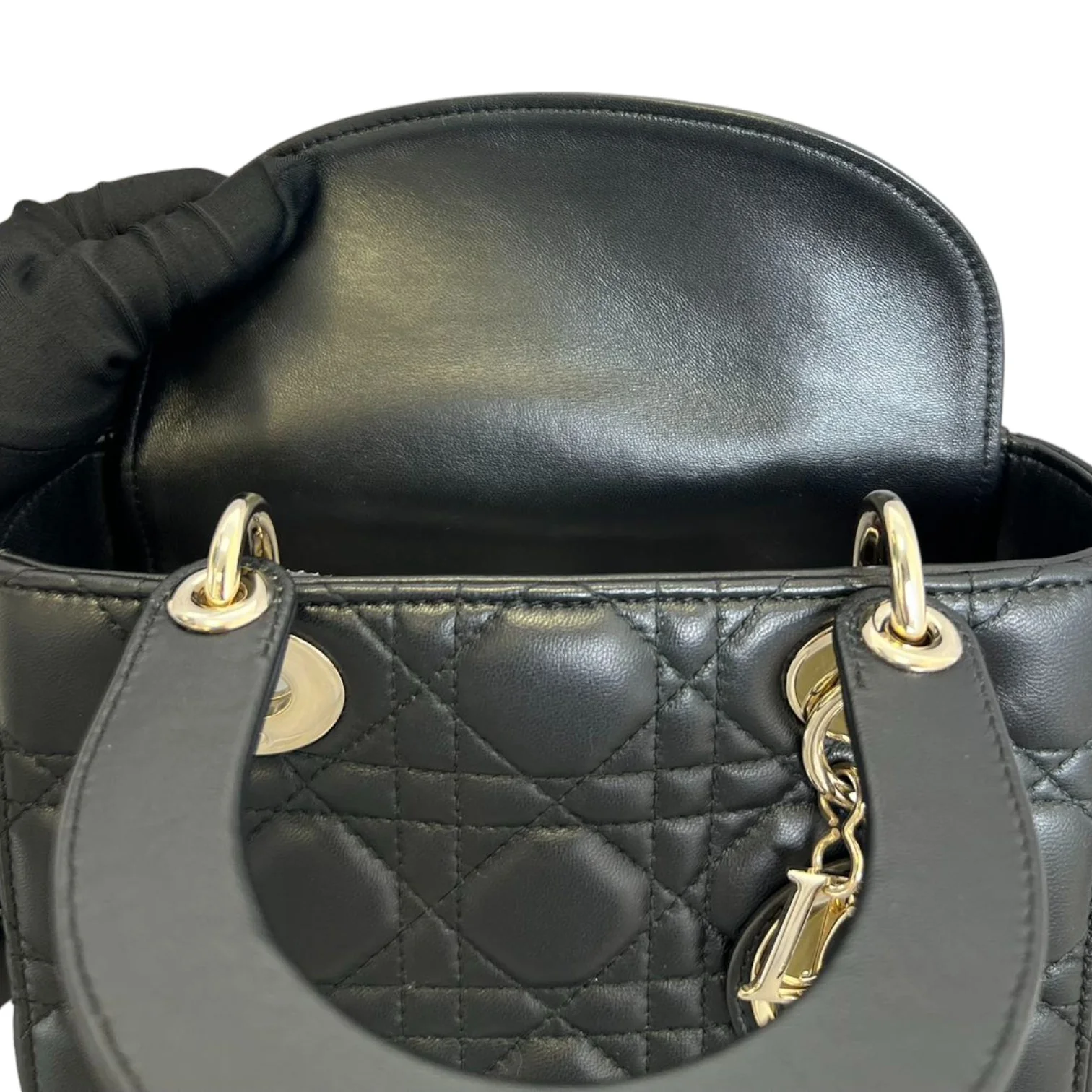 My ABCDior Lady Dior Lambskin Cannage Black GHW - Image 21