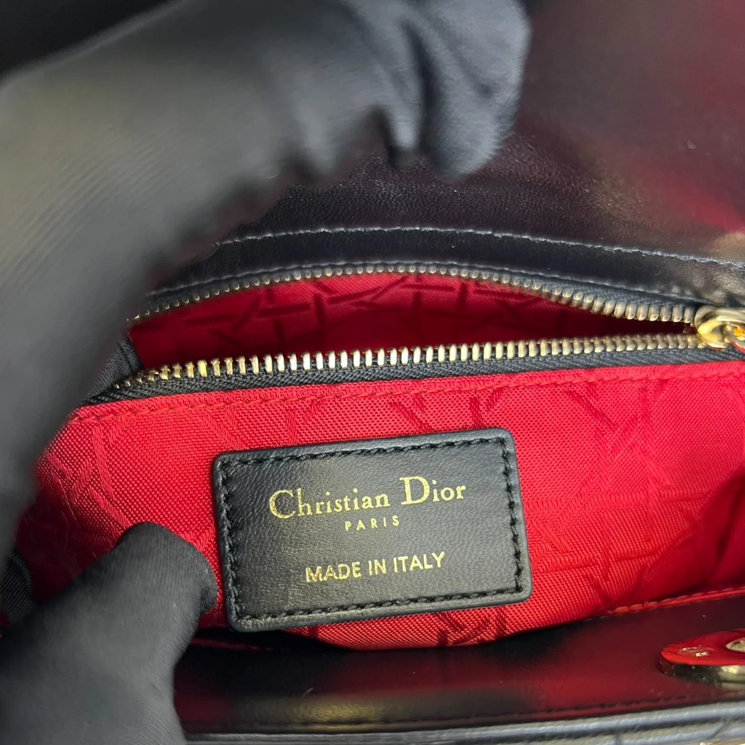 My ABCDior Lady Dior Lambskin Cannage Black GHW - Image 23