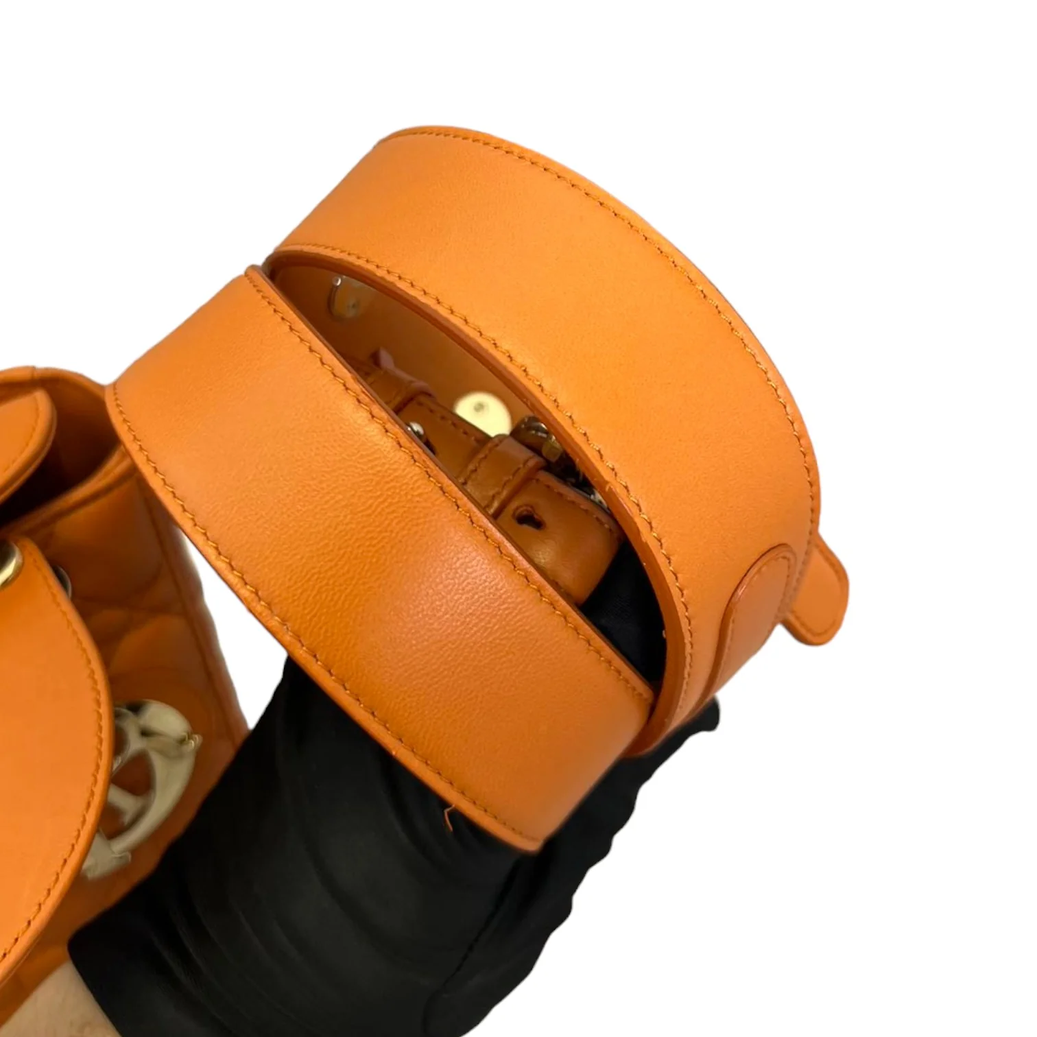 My ABCDior Lady Dior Small Lambskin Orange GHW - Image 19