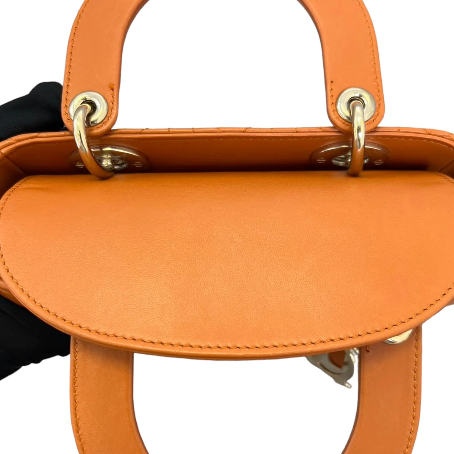 My ABCDior Lady Dior Small Lambskin Orange GHW - Image 23