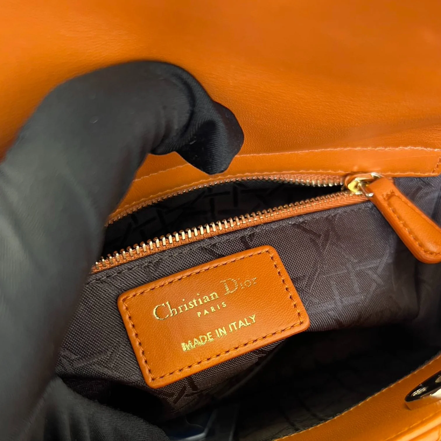 My ABCDior Lady Dior Small Lambskin Orange GHW - Image 25