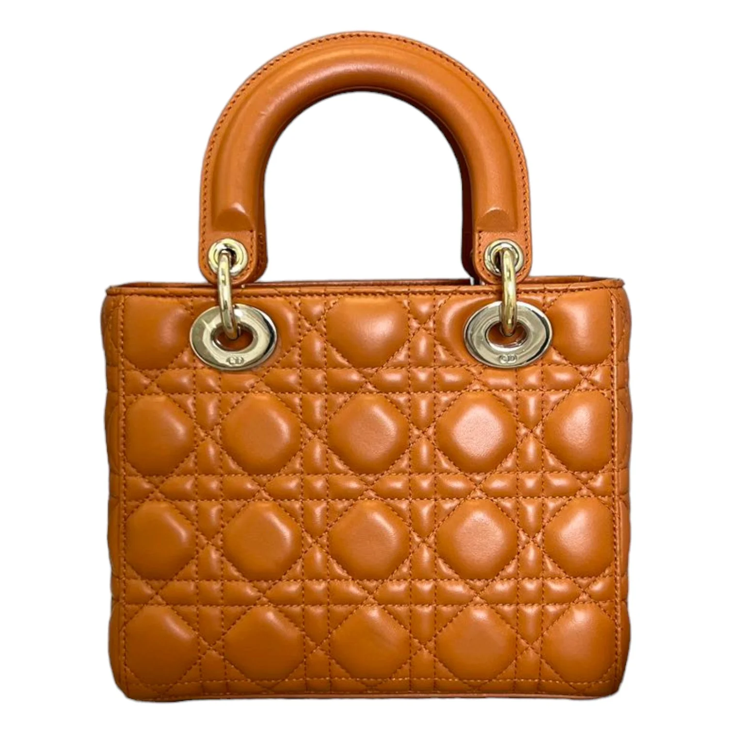 My ABCDior Lady Dior Small Lambskin Orange GHW - Image 3