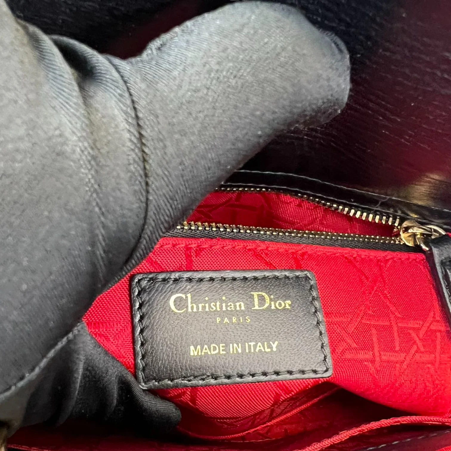 My ABCDior Lady Dior Small Lambskin Quilted Black GHW - Image 22