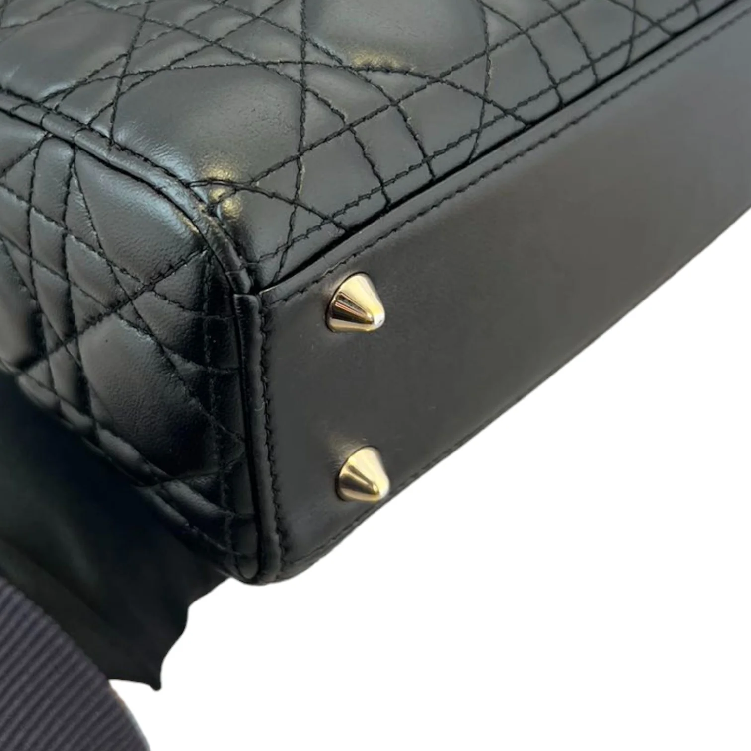 My ABCDior Lady Dior Small Lambskin Quilted Black GHW - Image 6