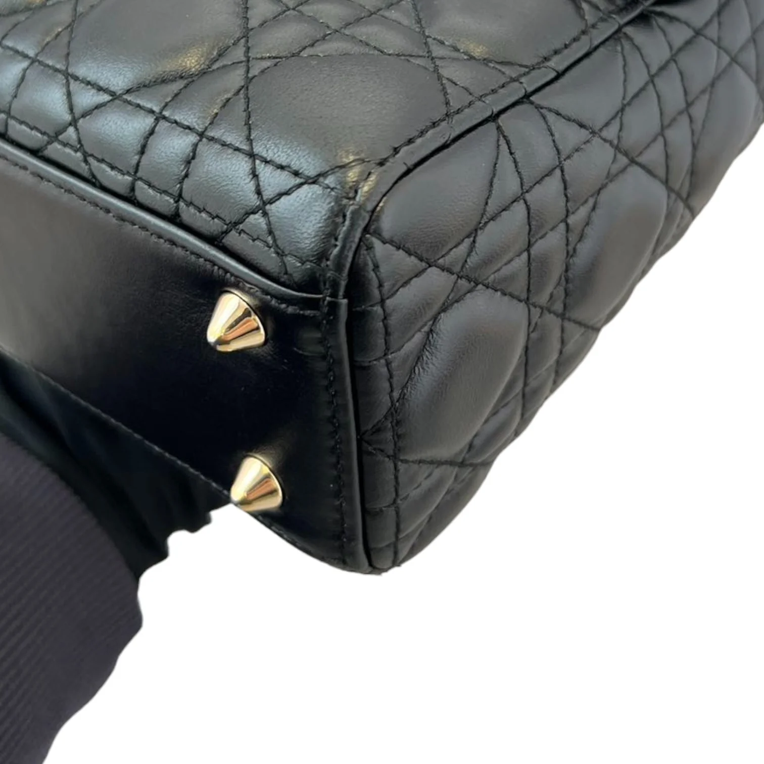 My ABCDior Lady Dior Small Lambskin Quilted Black GHW - Image 7