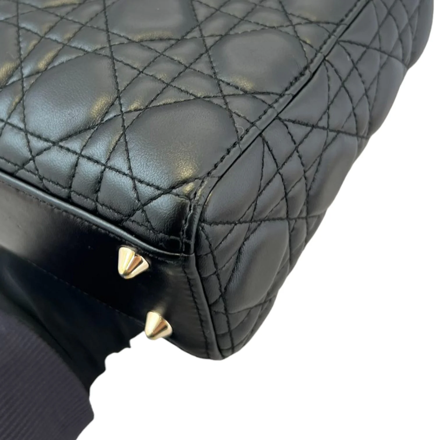 My ABCDior Lady Dior Small Lambskin Quilted Black GHW - Image 9