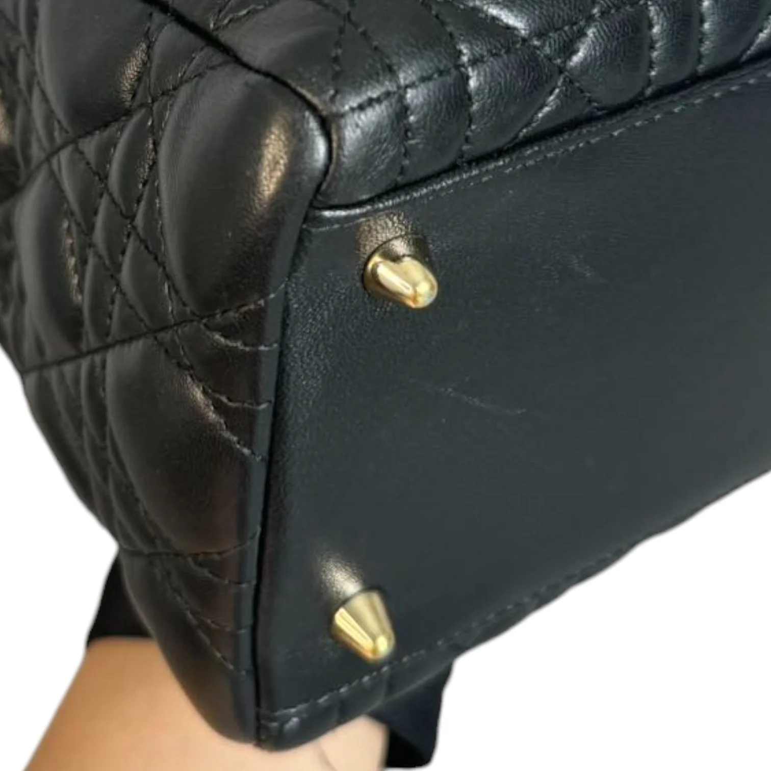 Pearl Lady Dior Medium Lambskin Black GHW - Image 6