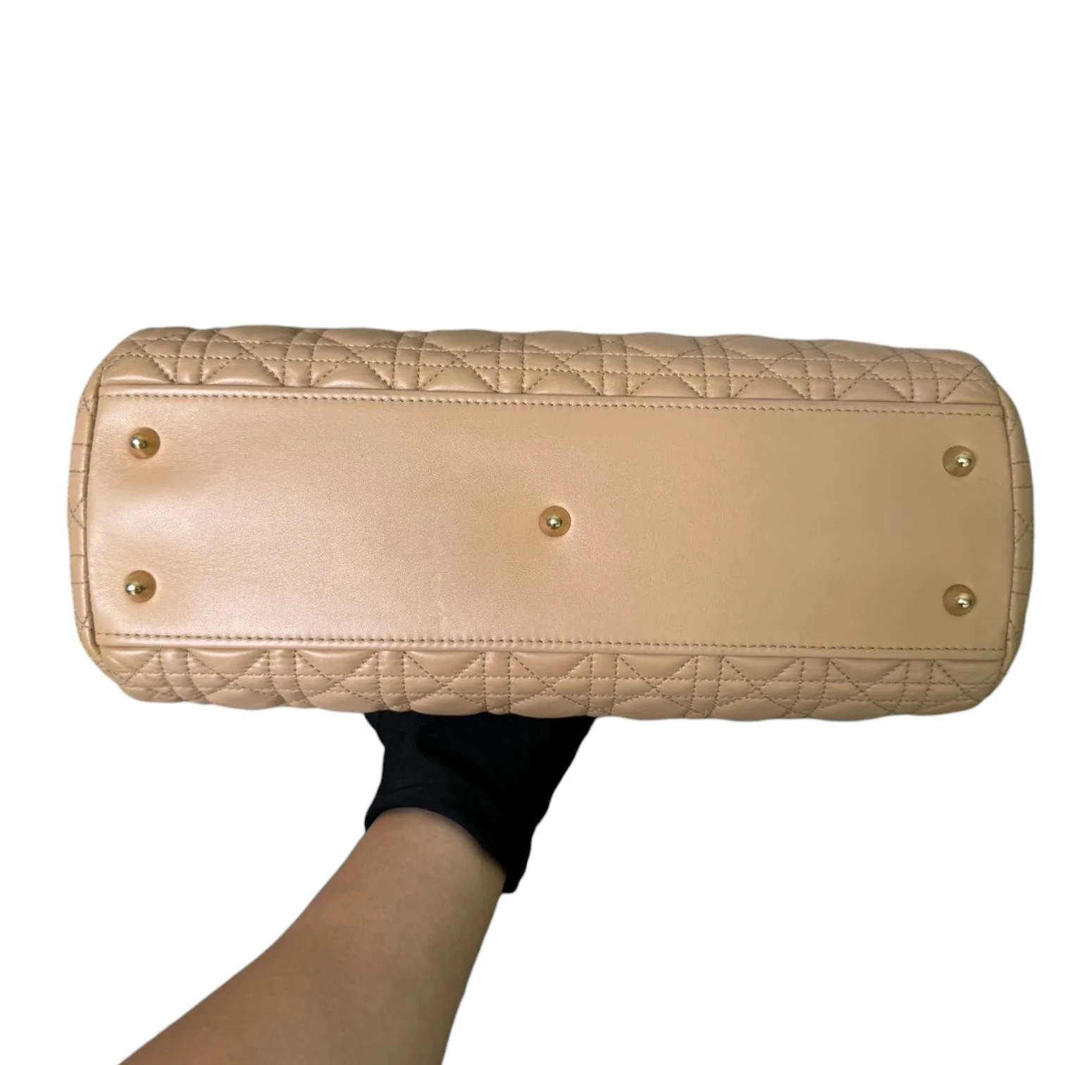 Soft Shopping Tote Large Lambskin Beige GHW - Image 3