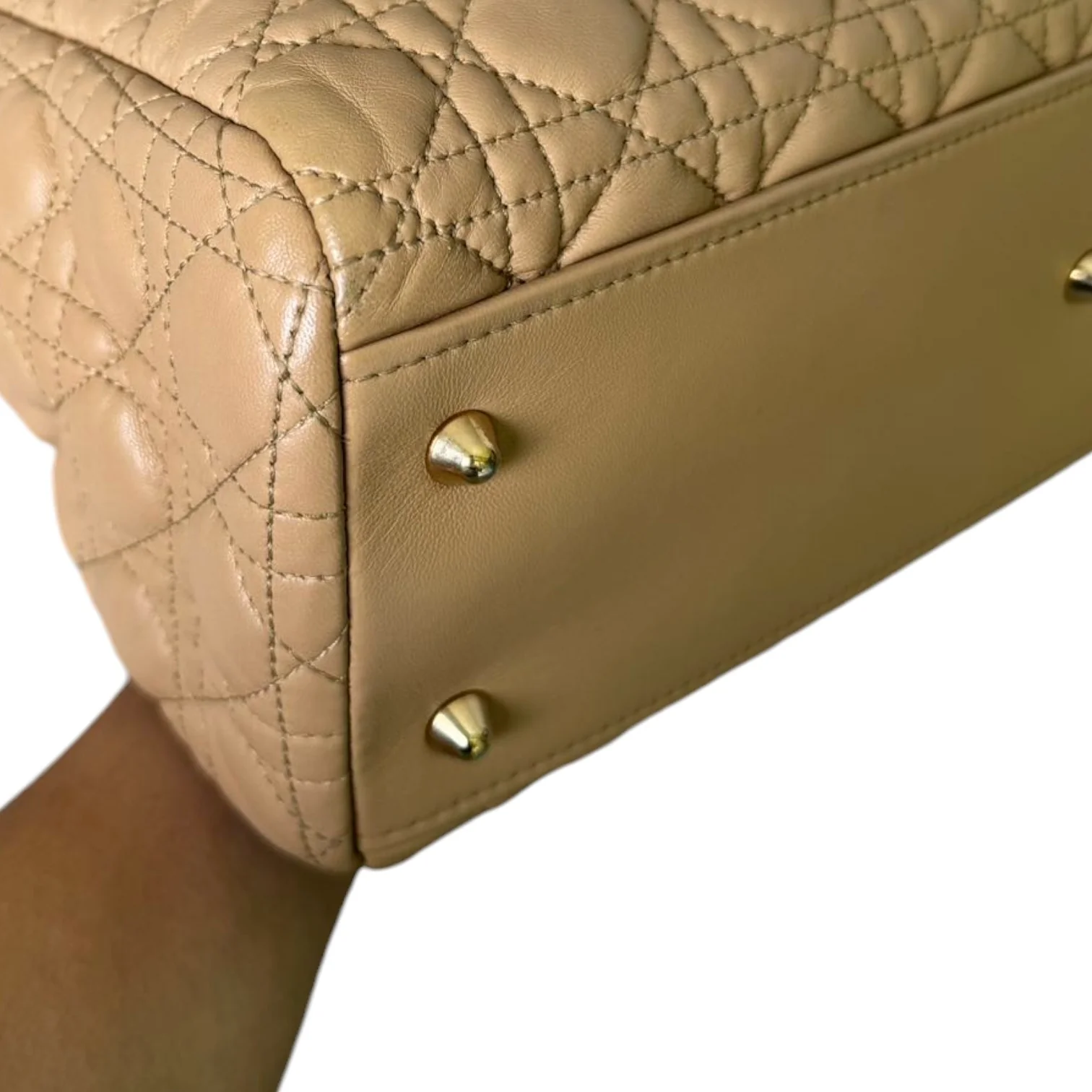 Soft Shopping Tote Large Lambskin Beige GHW - Image 6