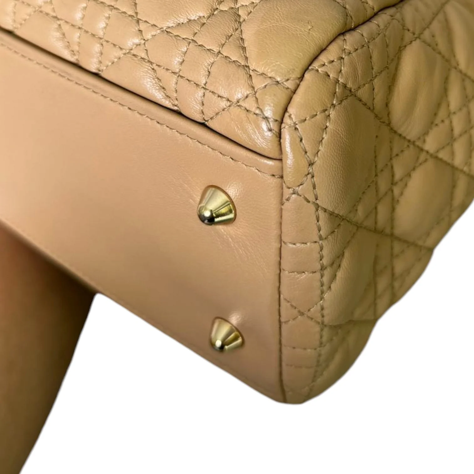 Soft Shopping Tote Large Lambskin Beige GHW - Image 7