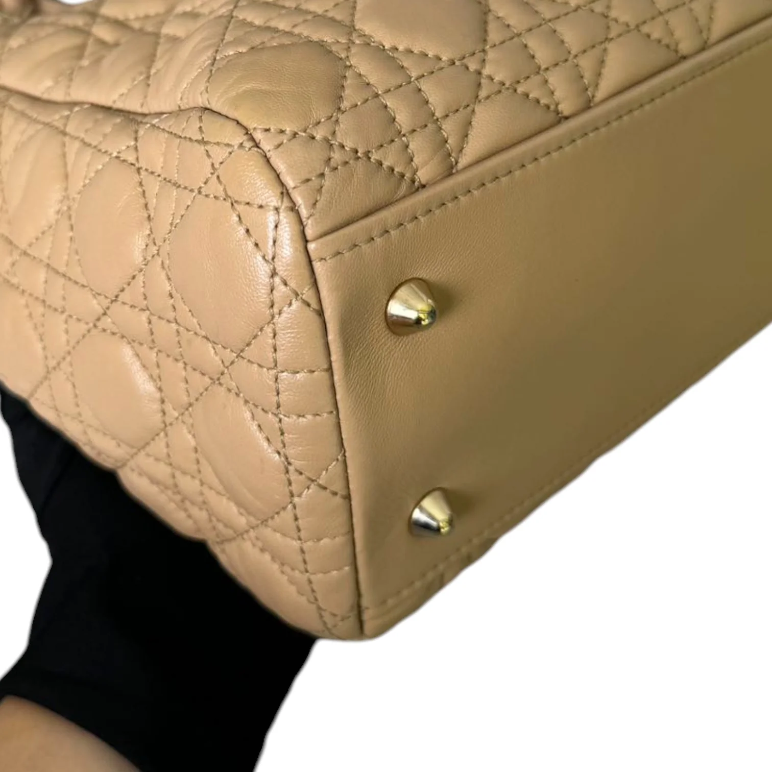 Soft Shopping Tote Large Lambskin Beige GHW - Image 8