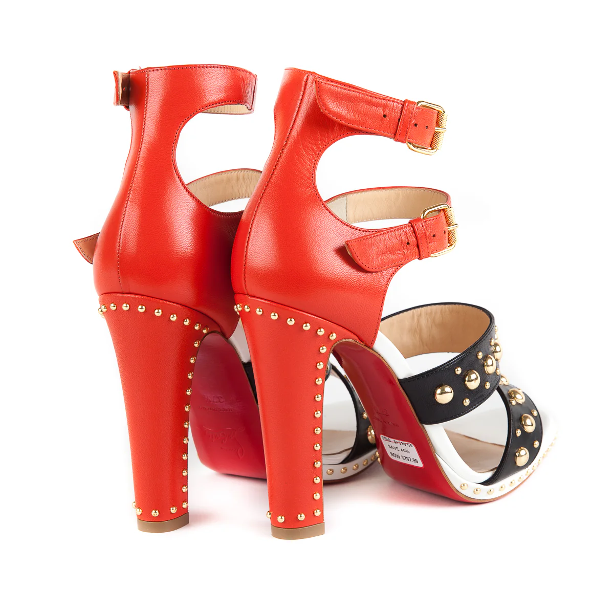 DecoDame Heels White, Orange, Black - Image 4