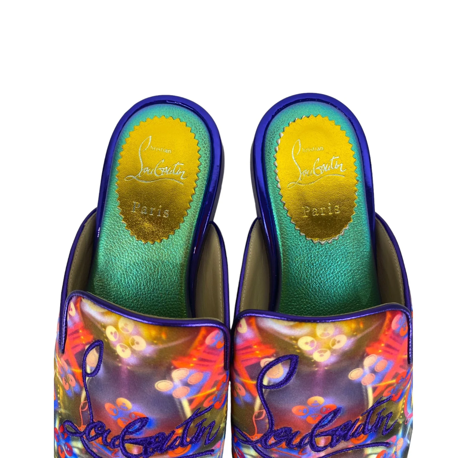 Neo Disco Flat Mules Navy Coolito Size 38.5 - Image 10