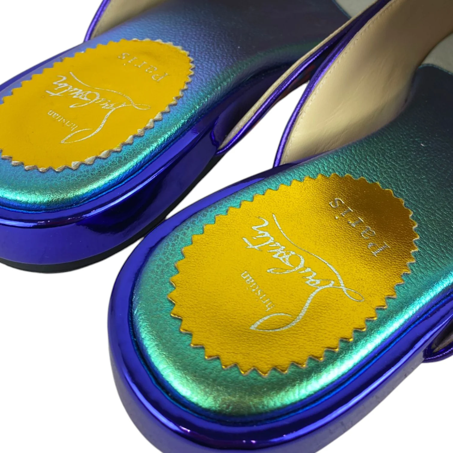 Neo Disco Flat Mules Navy Coolito Size 38.5 - Image 11
