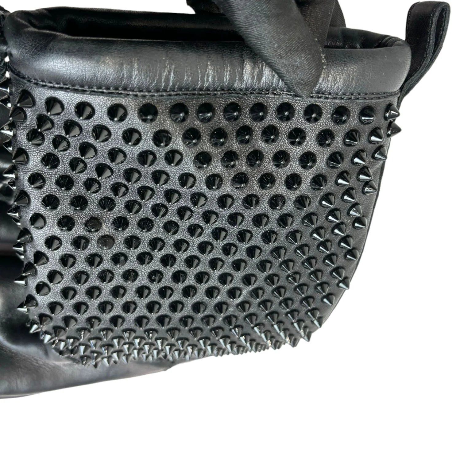 Surlapony Spiked Mid Calf Boots Leather Black Size 37 - Image 9