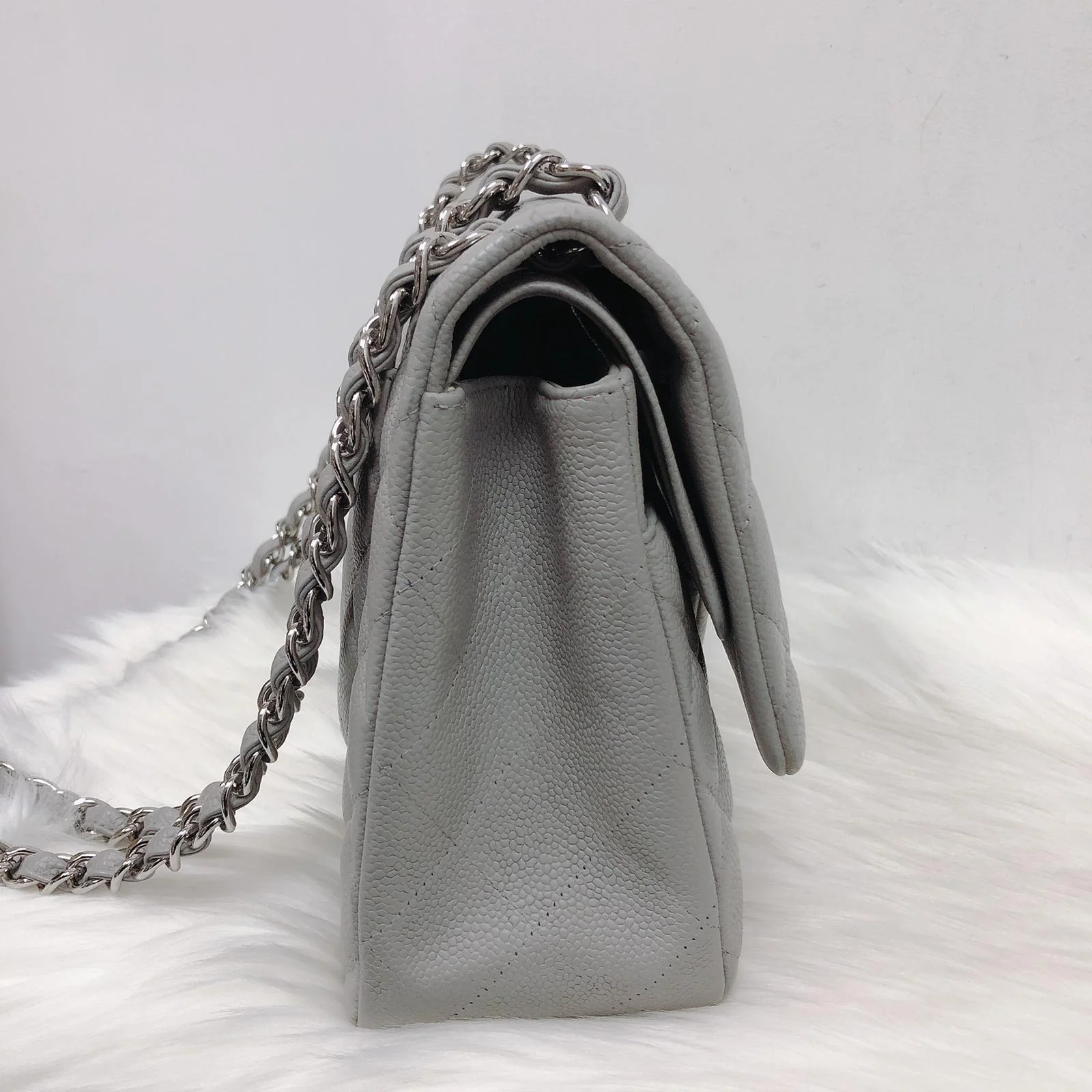 Classic Double Flap Jumbo Grey - Image 11