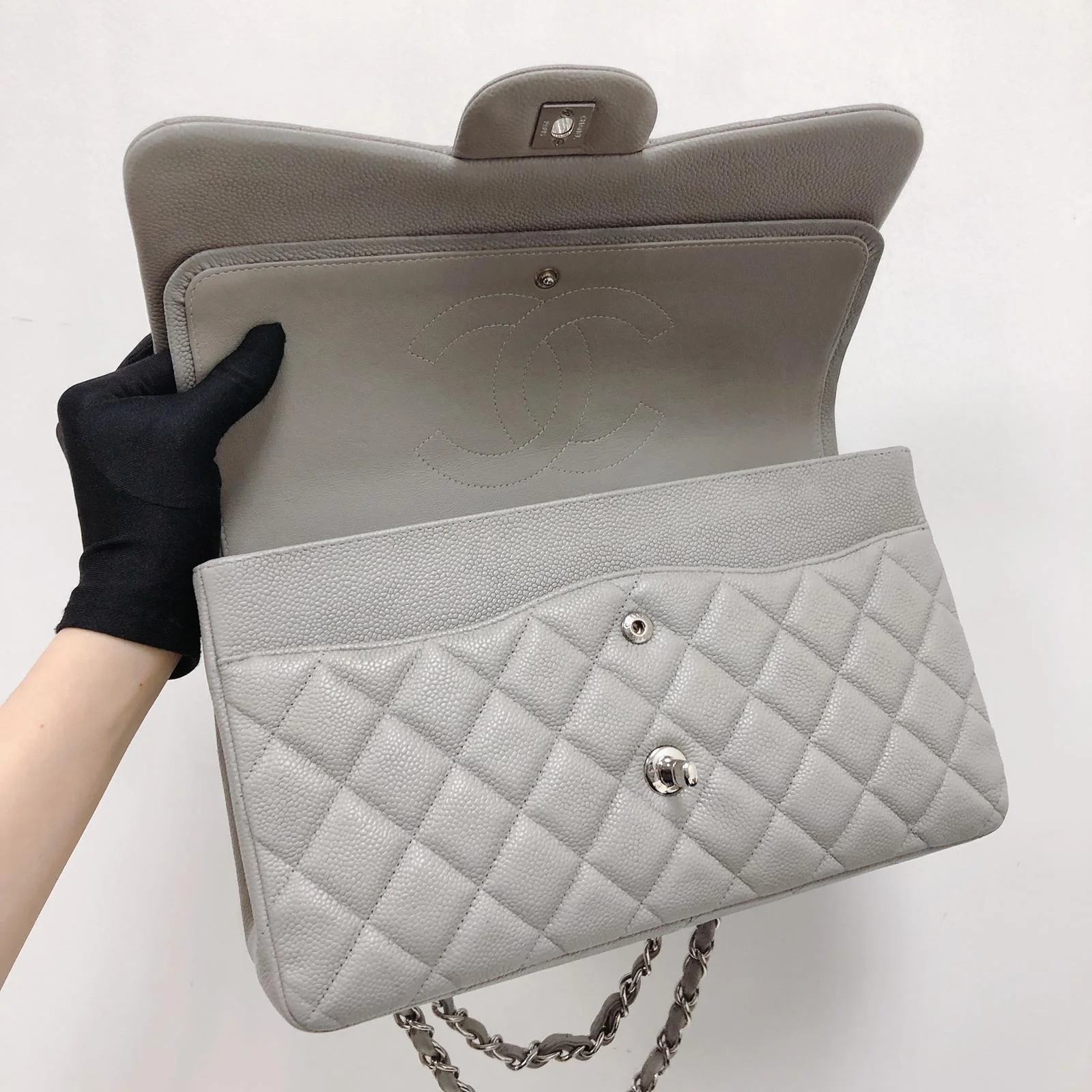 Classic Double Flap Jumbo Grey - Image 23