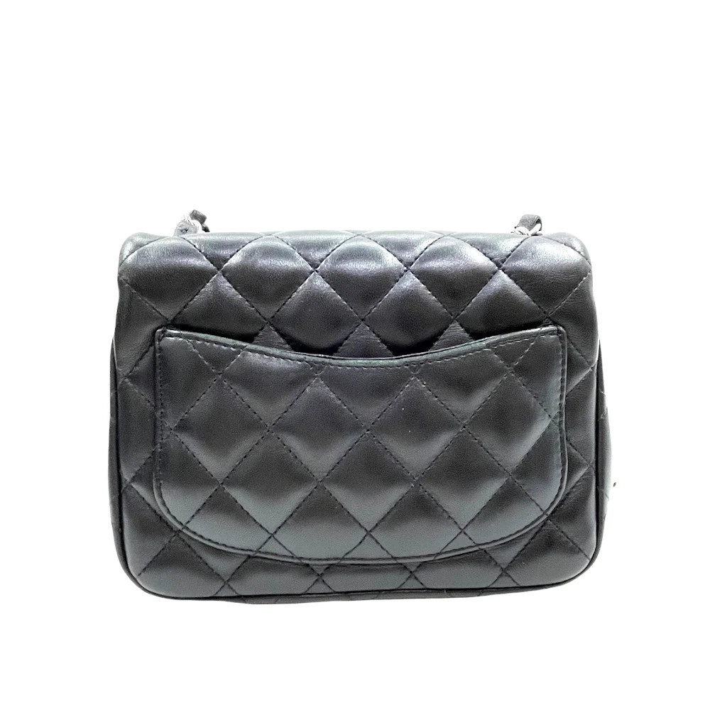 Classic Flap Square Mini Lambskin Black SHW - Image 4